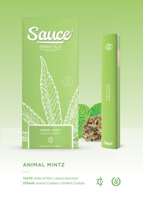 Sauce Essentials | Animal Mintz - 1G Live Resin Infused Disposable (Indica-Hybrid), Cartridge